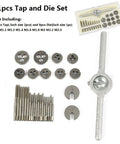 Must-Have 31-Piece Heavy Duty Alloy Steel Tap And Die Set With Wrench For Precision Metal Threading Repairs Perfect For Auto Mechanics, DIY Gurus On The Go Featuring Compact Portable Case Ready To Rock Any Job Site Fast. 31-piece alloy steel tap and die set with wrench, metric sizes and storage case