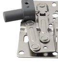 Soft Close Flip Out Tray Hinges for Sink Front Drawers, 1 Pair, Anti Rust Steel, close-up of hinge mechanism