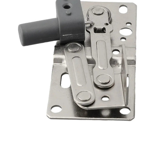Soft Close Flip Out Tray Hinges for Sink Front Drawers, 1 Pair, Anti Rust Steel, close-up of hinge mechanism