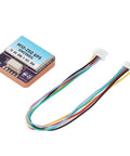M10-25Q Pro Grade GPS Module for FPV Racing Drones with wiring; compact 25x25mm module, high sensitivity tracking, 72 channels.