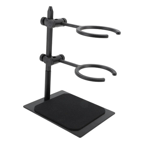 Total Game Changer Pour Over Coffee Dripper Stand Set With Double Layer Glass Server And Ceramic Filter Cup Adjustable Height Portable Hand Brewing Station For Your Daily Grind, black aluminum frame with adjustable height.