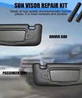 Car Sun Visor Repair Kit 4Pcs Rubber Visor Tubes For Driver And Passenger Side Auto Sun Visor Pipe Replacement Accessories Compatible With 2007 2017 Wrangler, detailed view of visor sections and rubber tubes.