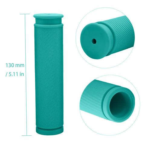2 Pairs Soft Anti Slip Bike Handlebar Grips for MTB BMX Universal Fit 130mm Length 22mm Diameter Comfortable Rubber TPR Grips