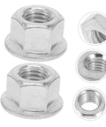Top Notch Heavy Duty Chainsaw Bar Accessories Kit With 15 Rivnuts And Nuts For Easy Install And Smooth Running Performance, silver nuts