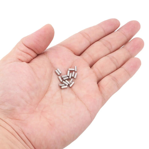 25Pcs Dowel Pins 2.4mm By 6mm Stainless Steel 304 Dowel Pins Kit For Shelves And Furniture Pegs Built Tough Durable Steel With Rust Resistant Coating Perfect For Cabinets Racks DIY Projects And Woodworking Silver in hand