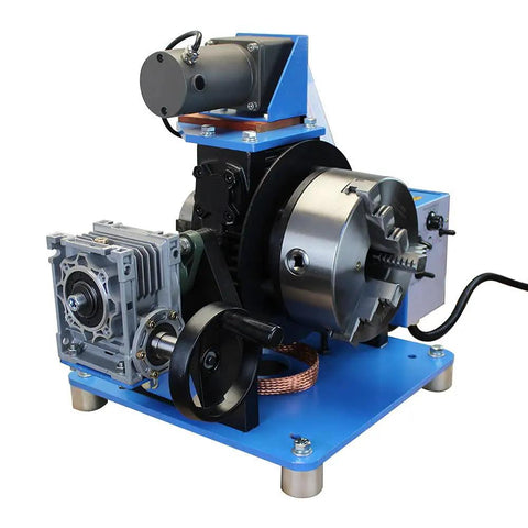 Top Rated Welding Rotary Positioner An Eight Inch Chuck Turntable delivering smooth positioning control for MIG TIG projects with visible motor and components.