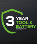 3-year tool and battery warranty for 40V Cordless Pole Hedge Trimmer With 20 Inch Dual Action Blade And Included 2Ah Battery And Charger G Max