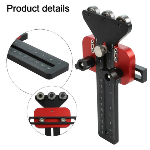Precision Thin Ripping Guide Jig With Cool 3-Pulley System For Super Tight Cuts shows detailed aluminum body with measurement scale.