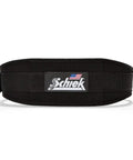 Premium Adjustable Velcro Weightlifting Belt Built Tough For Heavy Deadlifts And Squats Delivers Solid Lumbar Support For Serious Gym Grinders Crushing Their Daily Grind X Large Black close-up view showing neoprene and nylon material.