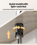 JOMOO Waterfall Pull Down Kitchen Faucet with Spin-Lock Nut for easy installation under a countertop.