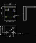 Technical drawing of Beefy Torque 775 DC Motor For Electric Tools 12V 24V 36V, showing dimensions and mounting specifications.