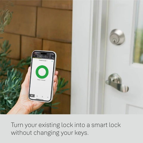 No Sweat Retrofit Smart Wifi Deadbolt For Truly Seamless Keyless Entry With Phone App Control And Unlimited Virtual Passcodes To Lock Down Your Front Door In Sleek Black