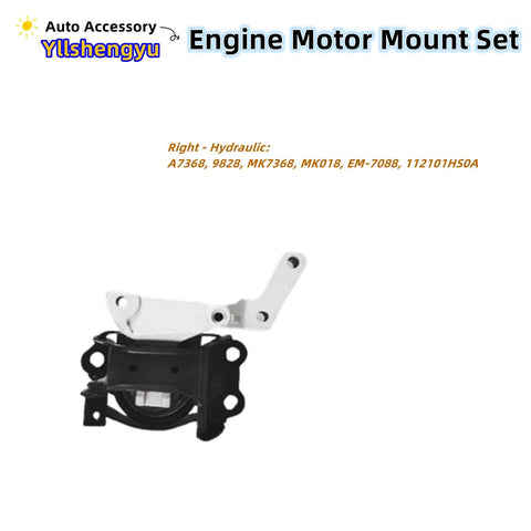Front view of right hydraulic motor mount from Beefed Up Engine Mount Kit 3 Piece For Nissan Versa 2012 To 2019 Sedan And Versa Note 2014