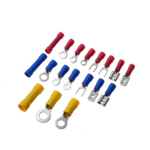 ZCKHNQOP Hot Pick 300pc Electrical Wire Crimp Terminals Kit With Insulated Spade Butts And Assorted Connectors For Quick Fixes And Serious Wiring Gigs You Need, red blue yellow terminals