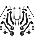 BMW E53 X5 Front Control Arm Ball Joint Tie Rod End Link Stabilizer Suspension Bushing Kit 20pcs, assembled parts view