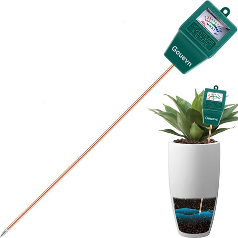 Almost 12 Inch Long Probe Soil Moisture Meter For House Plants And Outdoor Pots Deep Root Level Reading No Battery Needed