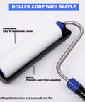 Inner Feed Airless Paint Sprayer Gun Attachment Kit showing roller core with baffle for Titan Graco Sprayers