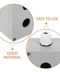 Metal Push Button Control Box With Emergency Stop Cover For Industrial Outdoor Use 2 Hole Cast Aluminum Switch Enclosure Rugged Weatherproof Design Easy Install Built To Last In Harsh Environments, white aluminum