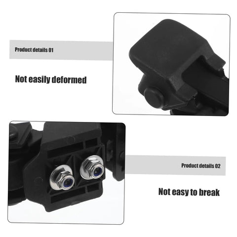 Flexible Hood Latch Lock Kit With Black T-Handle Hasps And Brackets detail showing durability features