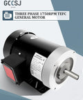 Beefy 1.5HP Electric Motor For Air Compressors, 1750 RPM General Purpose Three Phase Workhorse with 56C TEFC Frame