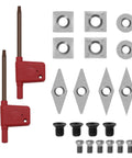 Shop Tested Heavy Duty Tungsten Carbide Cutter Inserts With Screws For Wood Lathe Tools Includes 10 Pieces and tools