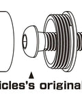 Slick Chrome License Plate Frame Screw Cover Caps With Hidden Bolt Design Adding Dope Swag To Your Ride Featuring Dog Paw And Carbon Fiber Options for installation, showing original screw use.