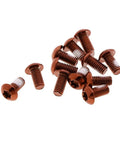 Anti Slip Gel Disc Brake Screws M5 X 10Mm Steel Bolts Nuts For Mountain MTB Rotors 12 Pack T25 Drive Durable Orange Finish