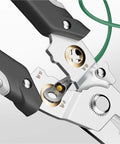 Close-up of the 15 In 1 multifunctional Wire Stripper Decrustation Pliers Multi Tool showing cutting edges and mechanisms.