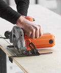 Heavy Duty 1250 Watt Circular Saw Featuring Integrated Laser Guide And Quick Depth Adjustment 190 Millimeter Blade in use on wood.