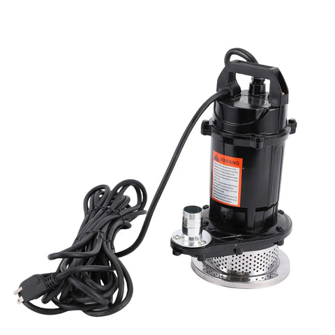 Built Damn Tough Submersible Sump Pump With Pure Copper Motor And Stainless Steel Core For Basement Pond And Garden Irrigation Kicking Out Muddy Water Drain Pump Detachable Filter Rig 110 Volt with power cord and mesh filter.