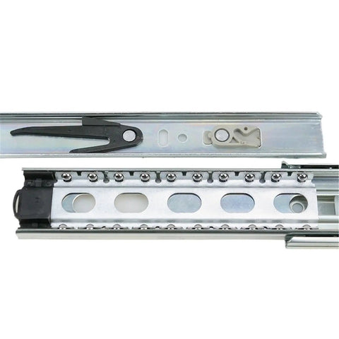 One 45mm full extension push to open ball bearing drawer slides for kitchen and bedroom furniture drawers slick smooth operation