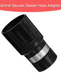 KingBra 1-1/4-inch central vacuum hose adapter, black plastic with metal collar