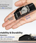 Compact Mini Hand Plane For Smooth Woodworking And Quick Deburring With Easy Depth Dial Portable Tool held in hand for size reference.