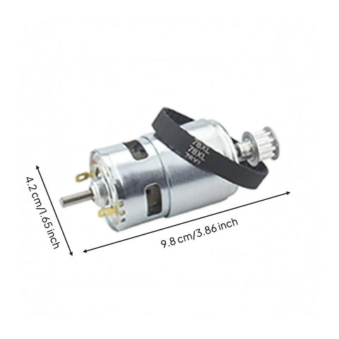 Dope Slick Compact Timing Belt Kit With Spindle Drive Pulley 795 Motor 5MM Pulley 78XL Belt for small machines angle view dimensions