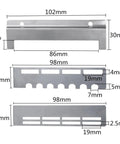 Diagram of Stainless Steel Beehive Entrance Reducer Kit, 20 Sets Anti Escape Hive Door For Beekeeping, showing dimensions in mm
