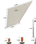 Skeg Guard For Alpha One Gen 2 Boats Protects Against Ramp Drag And Wear Corrosion Heavy Duty Marine Grade Stainless Steel Direct OEM Replacement 27031 with measurements.