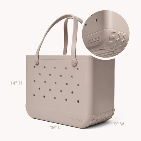 Original Large Tote Bag That Is Durable, Washable, And Tip-Proof For Beach, Pool, Boat, Work, And Sports, Mushroom Color