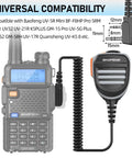 Shoulder Mic For Walkie Talkie Remote Police Microphone with radio and cable featuring durable waterproof construction