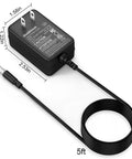 Replacement 9V DC Power Adapter For K-Sun LABELShop 2001XLB Label Printer with cord dimensions, 5ft long cable