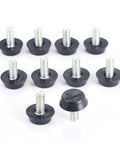 Durable Threaded Leveling Feet for Furniture Workhorse, Screw On Adjustable Glide Foot Levelers for Tables and Desks M6 M8 20 Pcs Rust Resistant