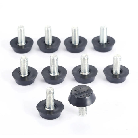 Durable Threaded Leveling Feet for Furniture Workhorse, Screw On Adjustable Glide Foot Levelers for Tables and Desks M6 M8 20 Pcs Rust Resistant