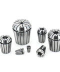 Premium ER16 CNC Collet Chuck 0.015mm Precision Spring Tool Holder For Milling Machines, six precision collets in various sizes.