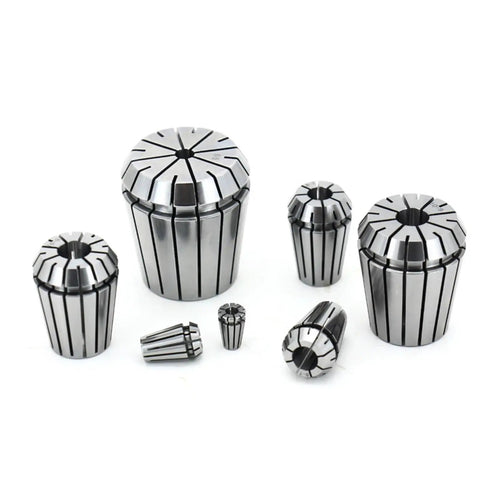 Premium ER16 CNC Collet Chuck 0.015mm Precision Spring Tool Holder For Milling Machines, six precision collets in various sizes.