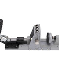 Heavy Duty Aluminum Pocket Hole Jig Kit Featuring Single Side Design And 3 8 Inch TiCoated Drill Bits To Knock Out Sharp Cabinet Joints With Zero Board Flipping Headaches side view of setup with handle
