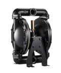 VEVOR air-operated double-diaphragm pump with 1-inch inlet/outlet, aluminum alloy body, black