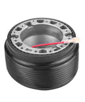 Aluminum 6 Hole Steering Wheel Hub Adapter Kit Includes Horn Wire Screws Wrench Stabilizing Ring Quick Detach For Aftermarket Wheels Universal 6 Bolt Pattern Black Fits Mazda Miata 323 MX3 MX5 MX6