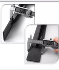 Heavy Duty Floating Shelf Brackets Pack Of Two Cold Rolled Steel L Shape Wall Mounts measured with caliper, showing 4.00 and 5.00.