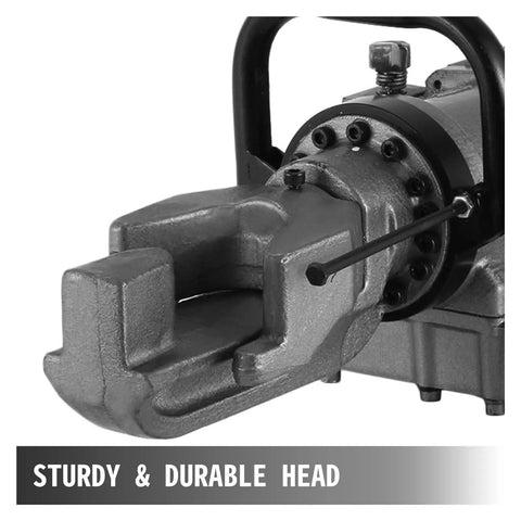 Close-up of sturdy and durable head of Heavy Duty 16Mm Electric Hydraulic Rebar Bender Machine With Crimping Tool.