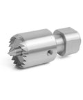 Top Tier Crown Drive Center With Spring Loaded Point fits most four jaw chucks; 1 inch diameter, hardened steel, multitooth lathe accessory.