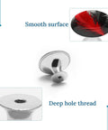 Round Cabinet Knobs With Screws For Dresser Kitchen Bathroom, Stainless Steel, Durable Anti Rust And Anti Corrosion Hardware, Easy Install No Sweat, Fits Standard Cabinet Doors And Drawers, Sleek Modern Look, shiny chrome knob with deep hole thread